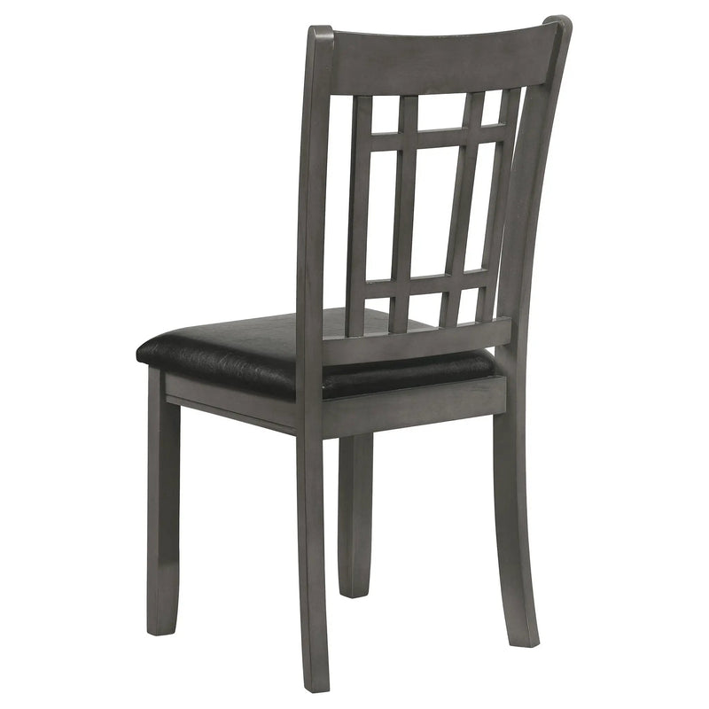 Lavon Wood Dining Side Chair Black and Medium Grey (Set of 2) by Unique Piece Furniture