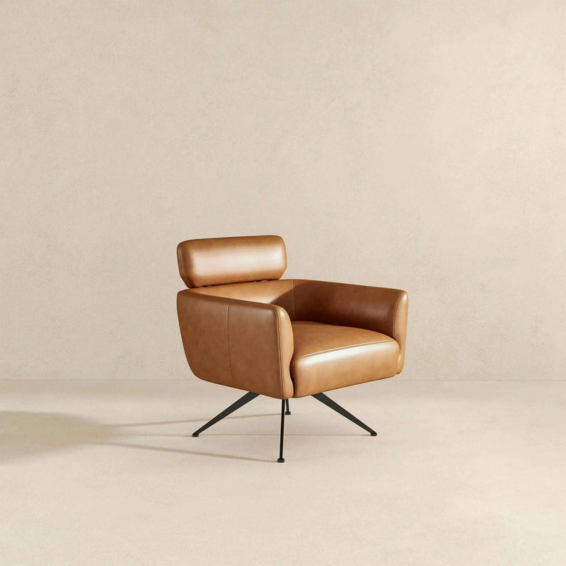 Camila Genuine Leather Lounge Chair by HouseOfZazla