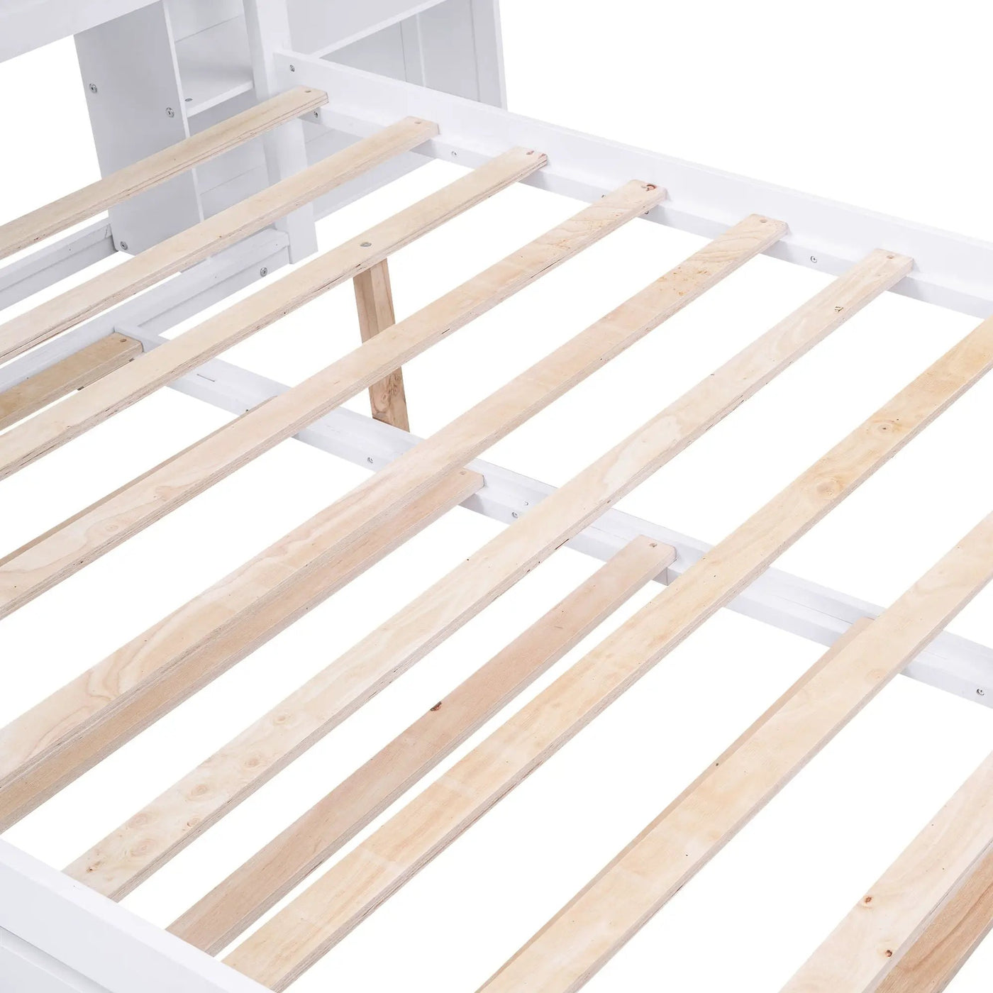 Storage Platform Bed With Pull Out Shelves And Trundle by HouseOfZazla