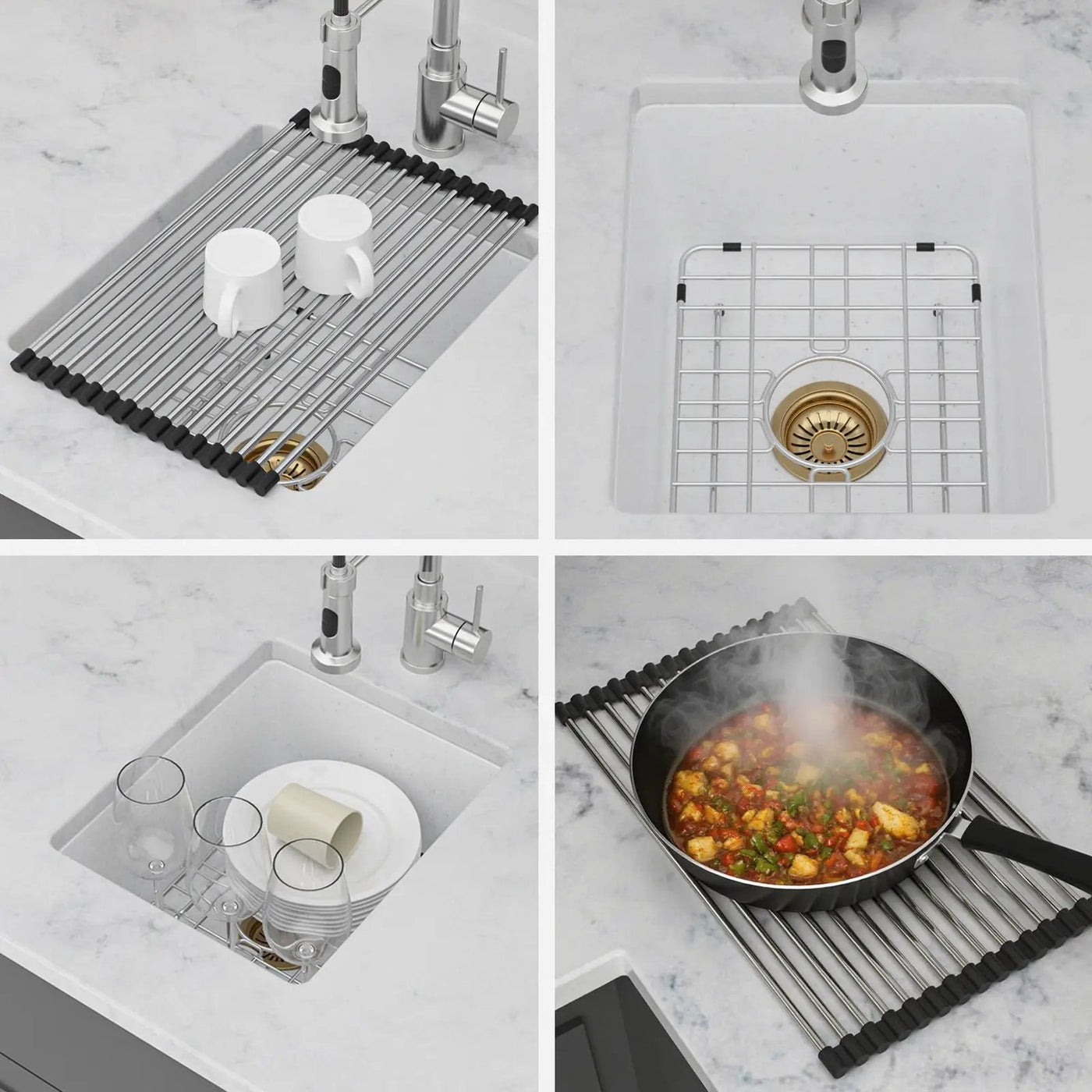 Quartz Composite Undermount Single Bowl Kitchen Sink by HouseOfZazla