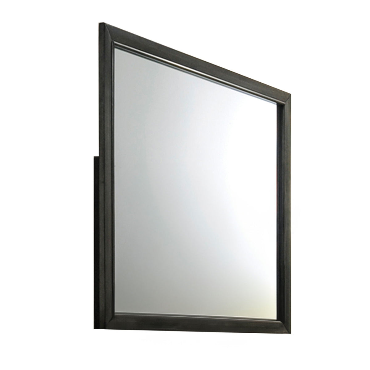 Carine Gray Mirror with Wooden Frame for Bedroom, photo 2 of 4