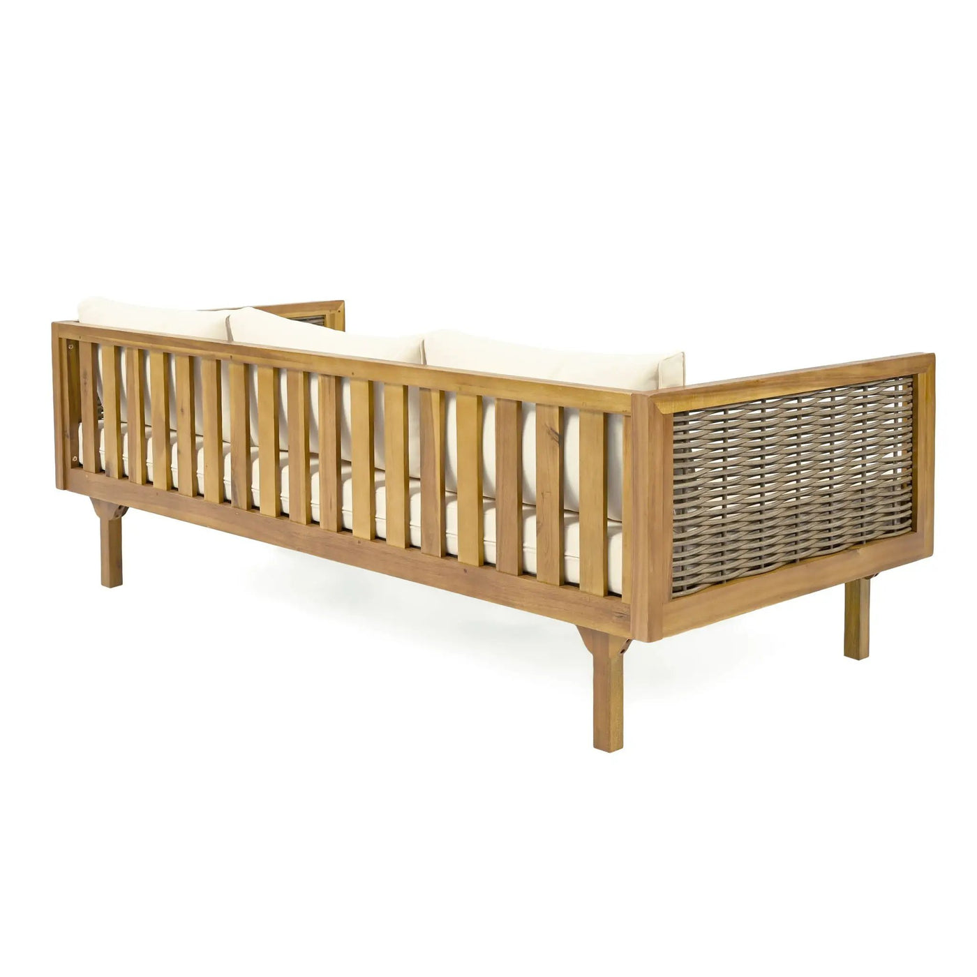 Claremont 3 Seater Daybed Teak Acacia Wood Water Resistant Cushions by HouseOfZazla