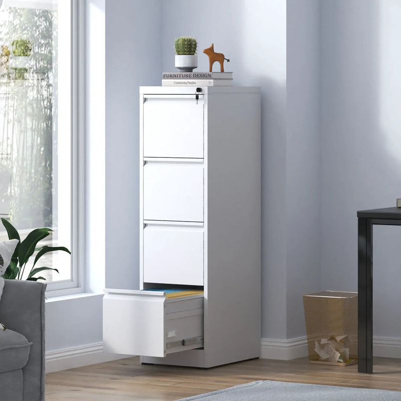 Steel Drawer Vertical File Cabinet With Lock For A4 Legal / Letter Size by Unique Piece Furniture