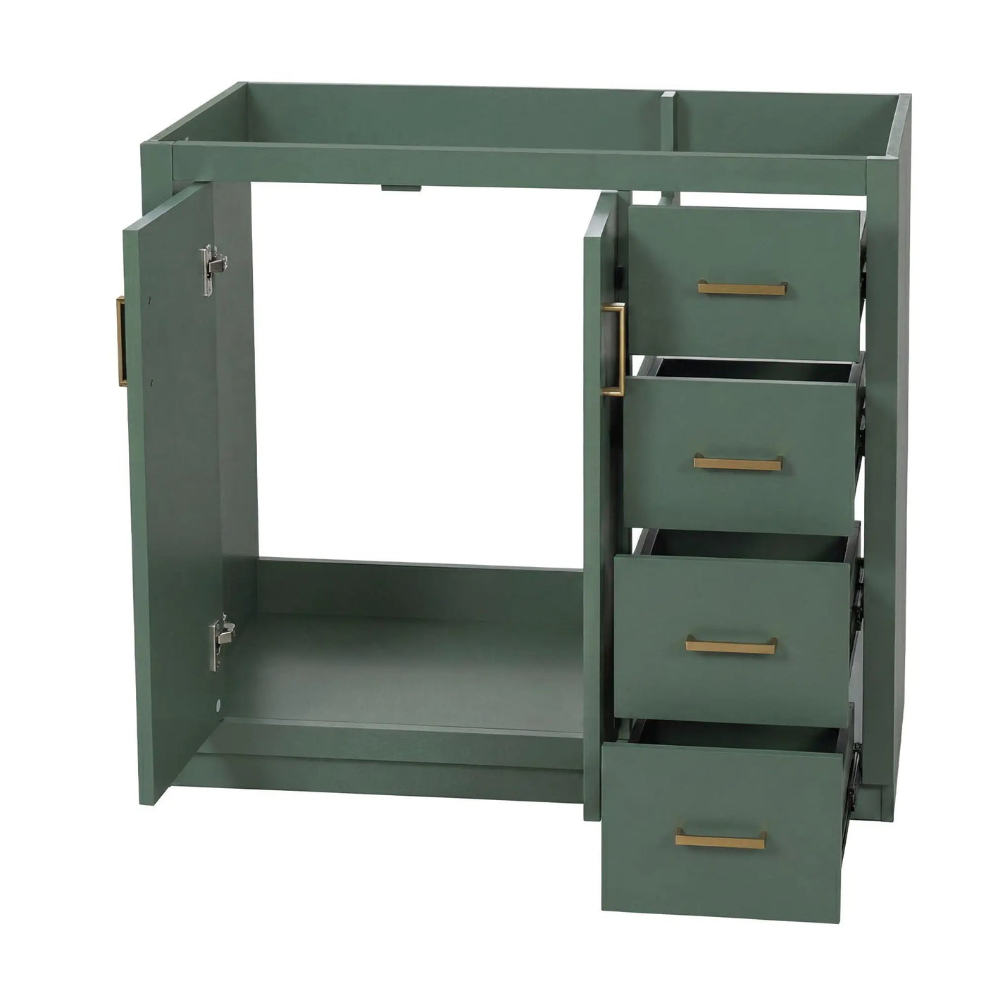Retro Style Bathroom Vanity, 3 Drawers & Soft Closing Doors by HouseOfZazla