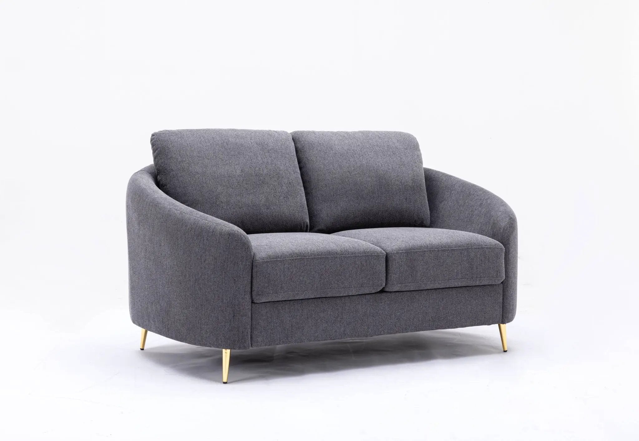 Yuina Linen Loveseat - Gray by HouseOfZazla