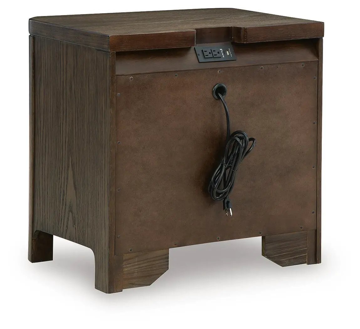Radkin - Two Drawer Night Stand - Burnished Brown by Unique Piece Furniture