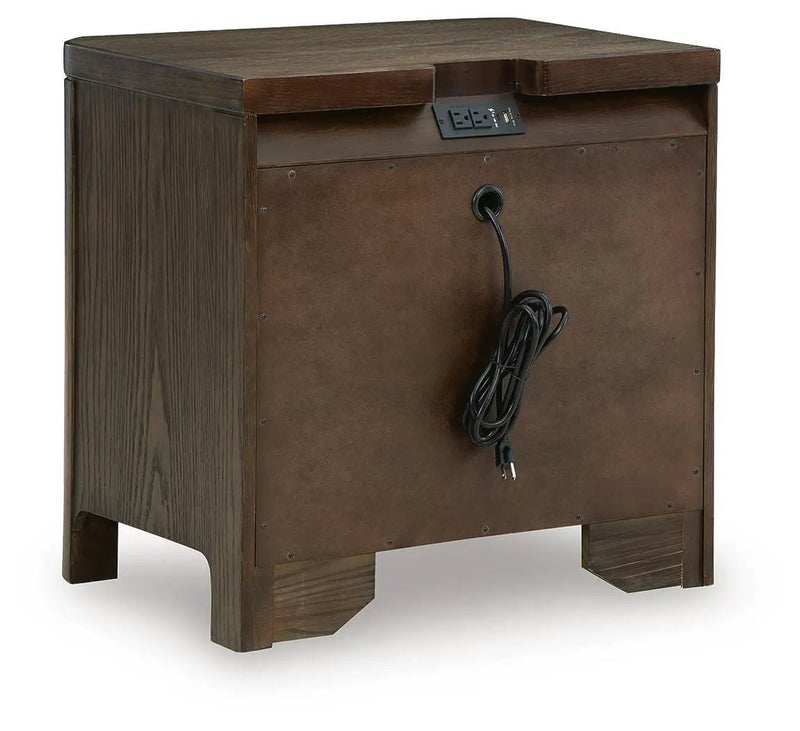 Radkin - Two Drawer Night Stand - Burnished Brown by Unique Piece Furniture