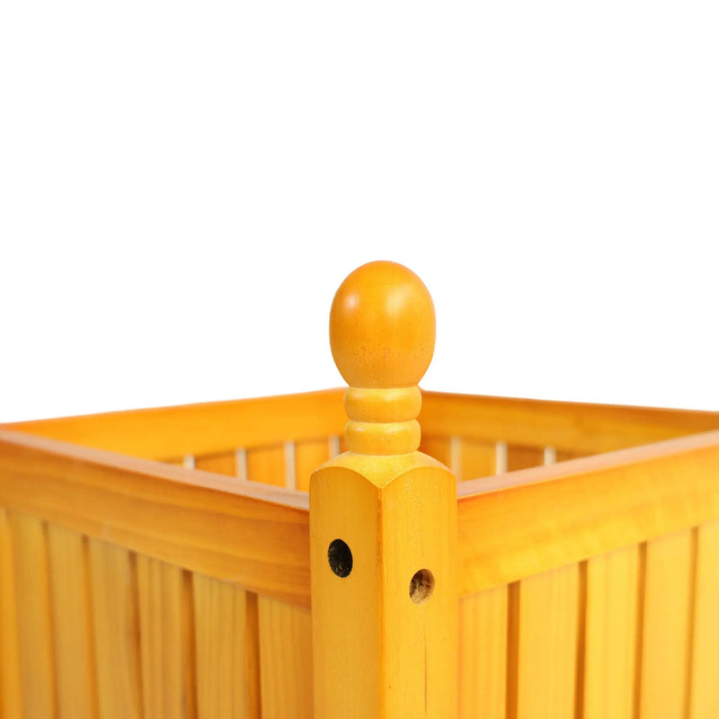 Square Outdoor Flower And Herb Pot - Teak by HouseOfZazla