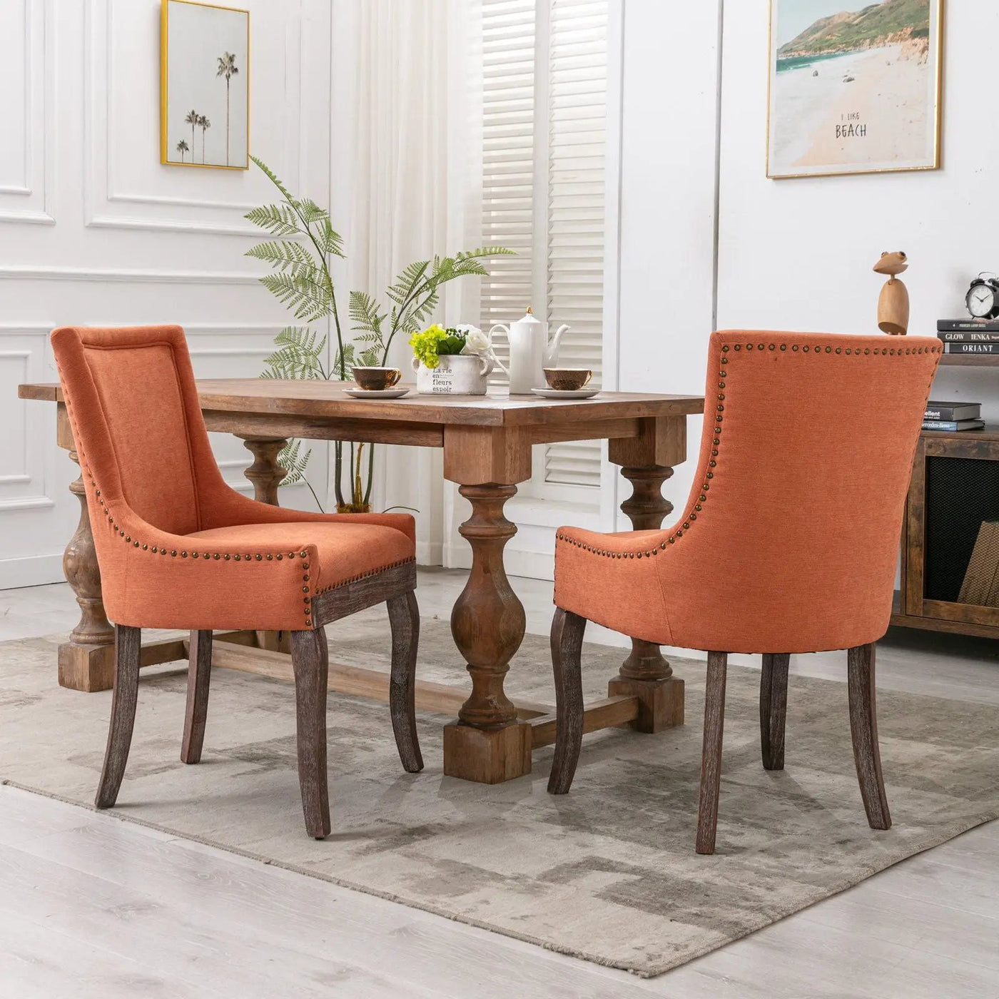 Ultra - Side Dining Chair, Nail Head (Set of 2) by HouseOfZazla