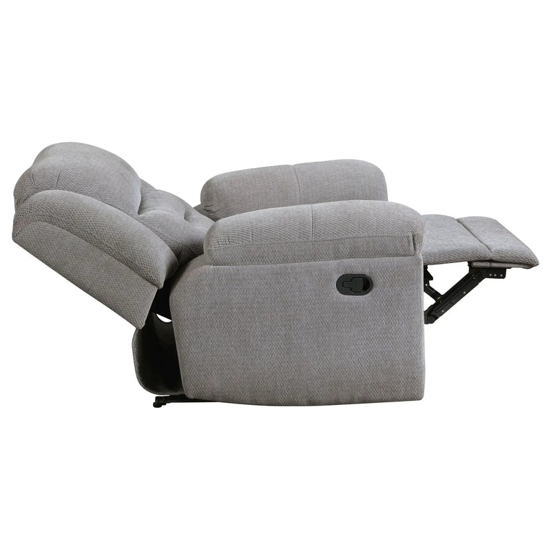 Gilson Chenille Upholstered Glider Recliner Chair Grey by Unique Piece Furniture