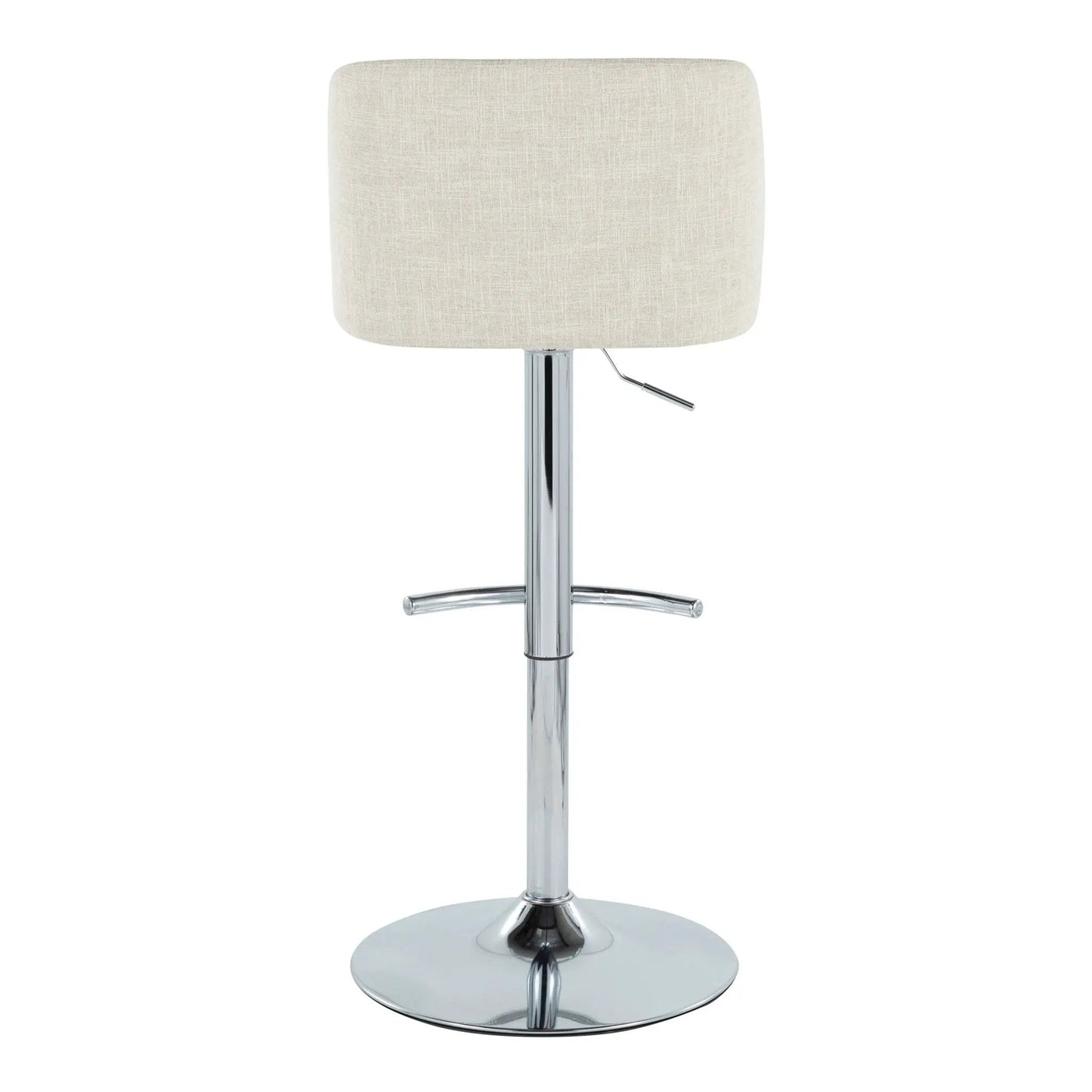 Toriano - Contemporary Adjustable Barstool Swivel With Rounded T Footrest (Set of 2) by HouseOfZazla