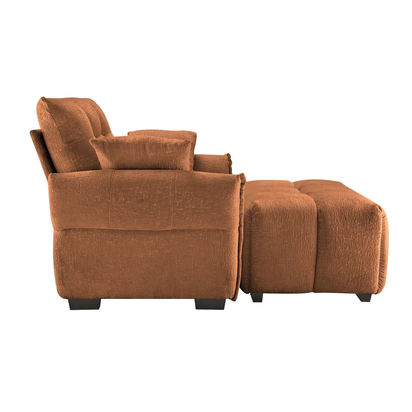 Ergonomic Single Seater Sofa With Ottoman, High Resilience Support Cushions by Unique Piece Furniture