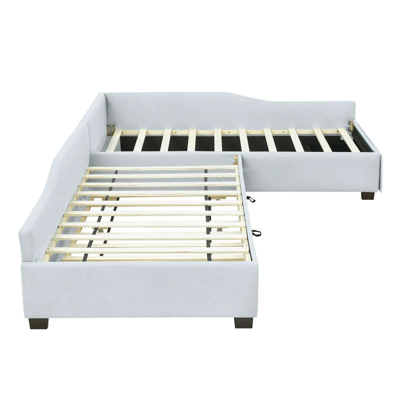 Upholstered Double Daybed With Trundle And Drawer by HouseOfZazla