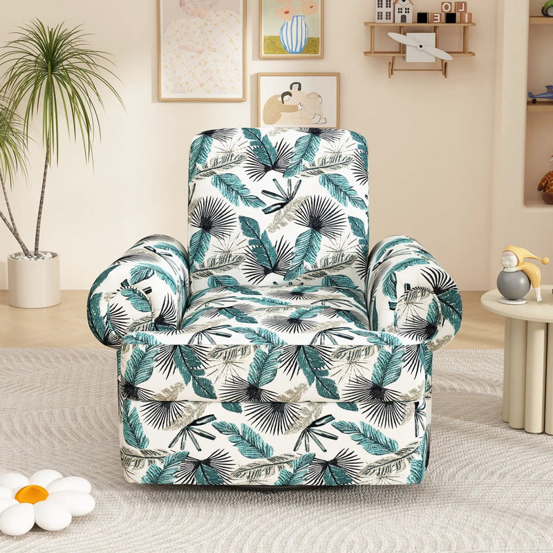 Manual Swivel Recliner Rocker Chair With Adjustable Backrest by Unique Piece Furniture