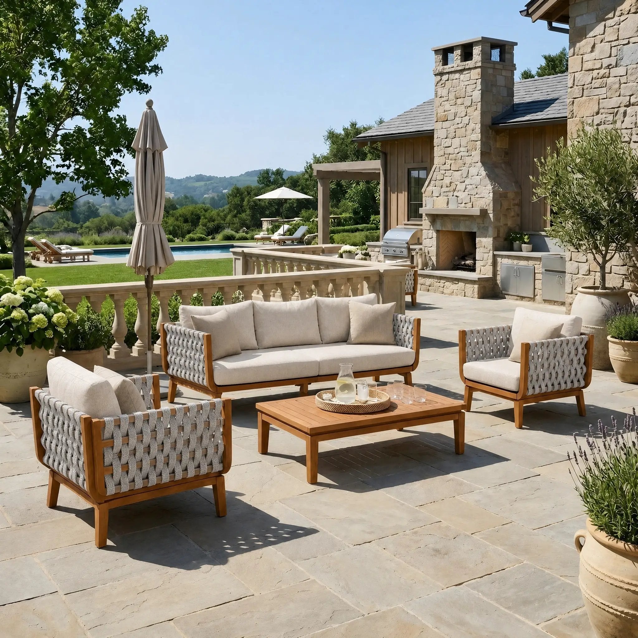 4 Pcs Outdoor Patio Furniture Set by HouseOfZazla