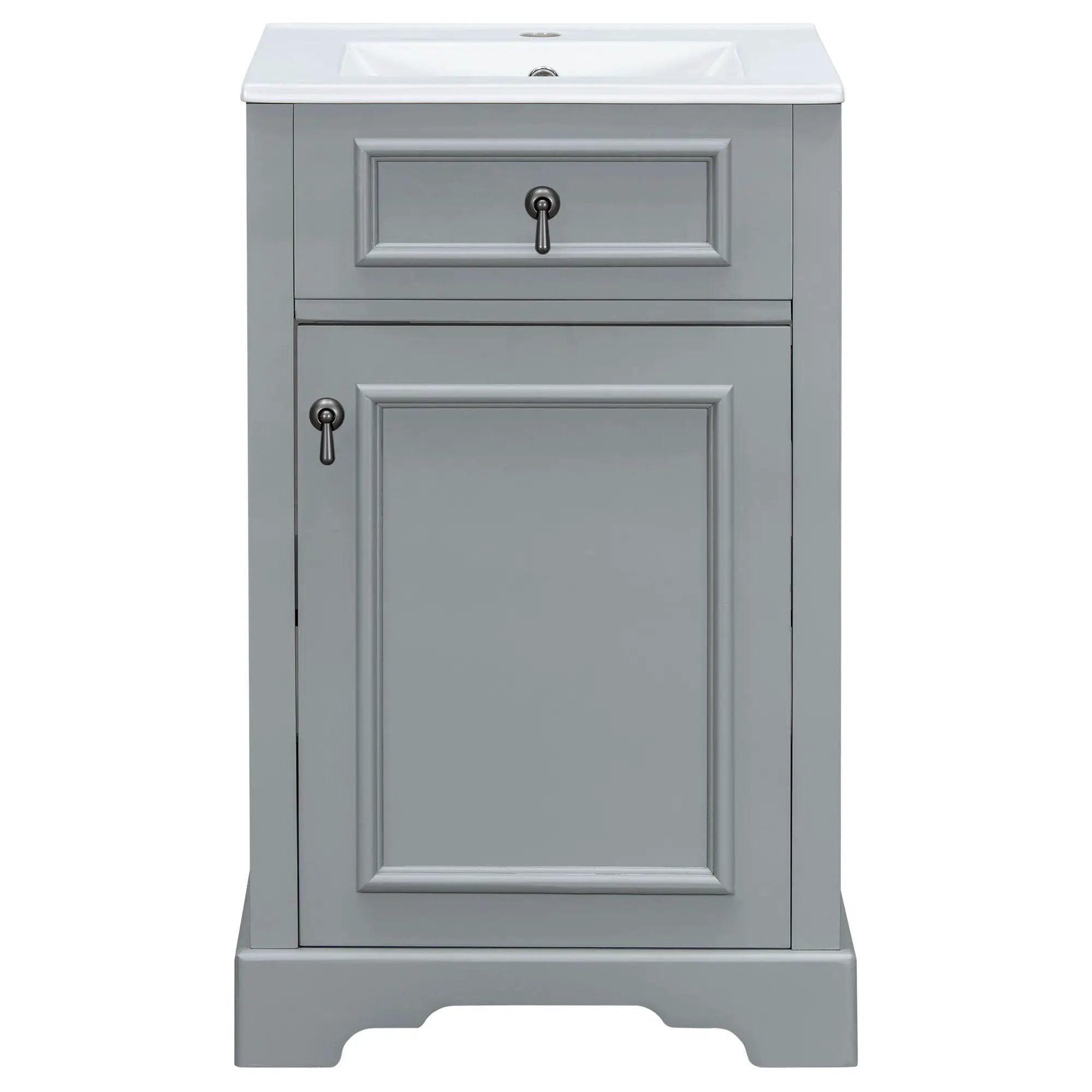 Elegant Bathroom Vanity With Ceramic Sink, Soft Close Door, Adjustable Shelf by Unique Piece Furniture