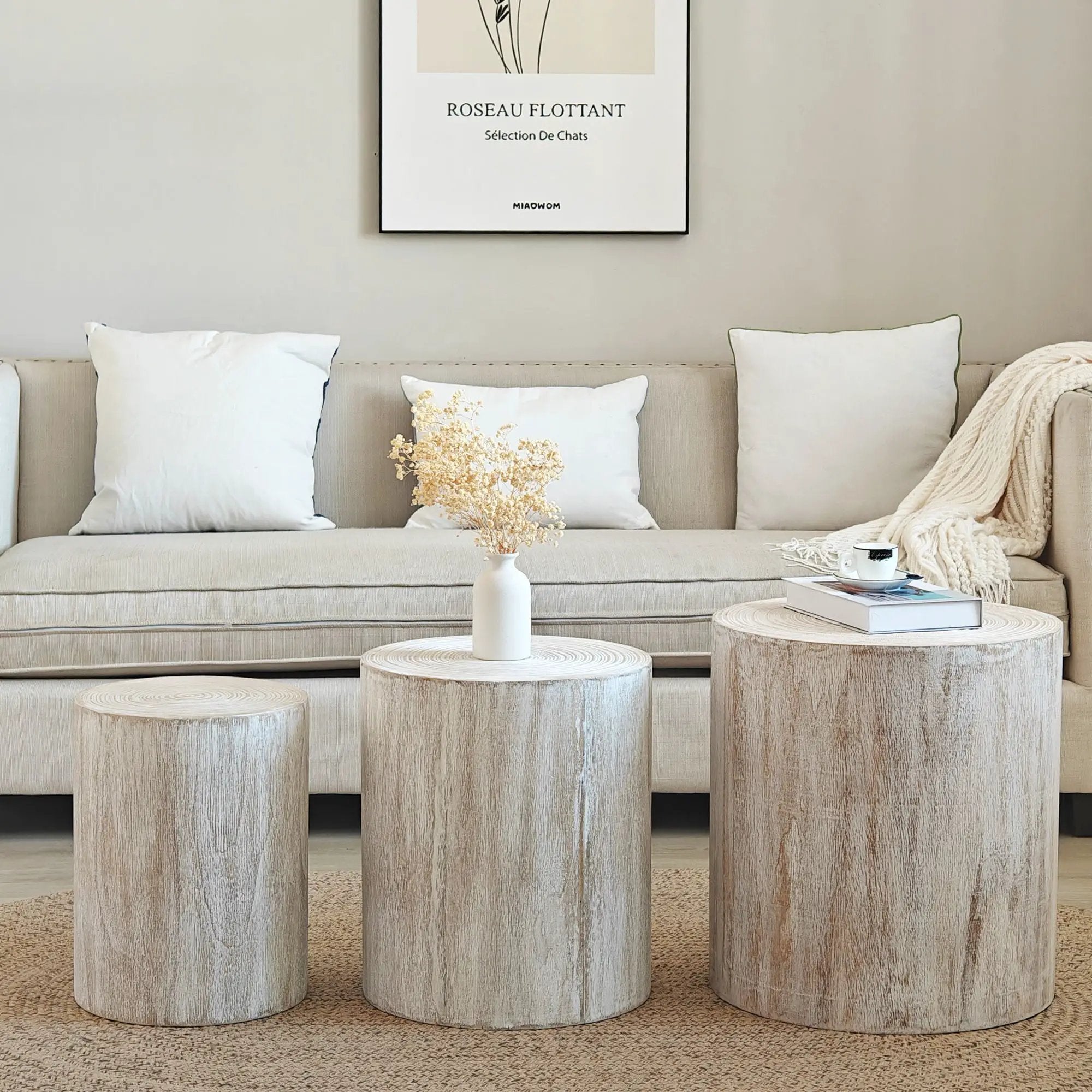 Cylinder Nesting Tables (Set of 3) by Unique Piece Furniture
