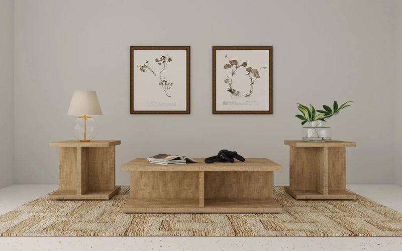 Cortona 3-piece Coffee and End Table Set Mango by Unique Piece Furniture