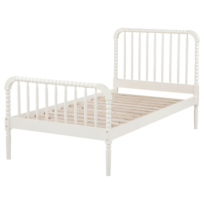 Jones Wood Twin Open Frame Bed White by Unique Piece Furniture