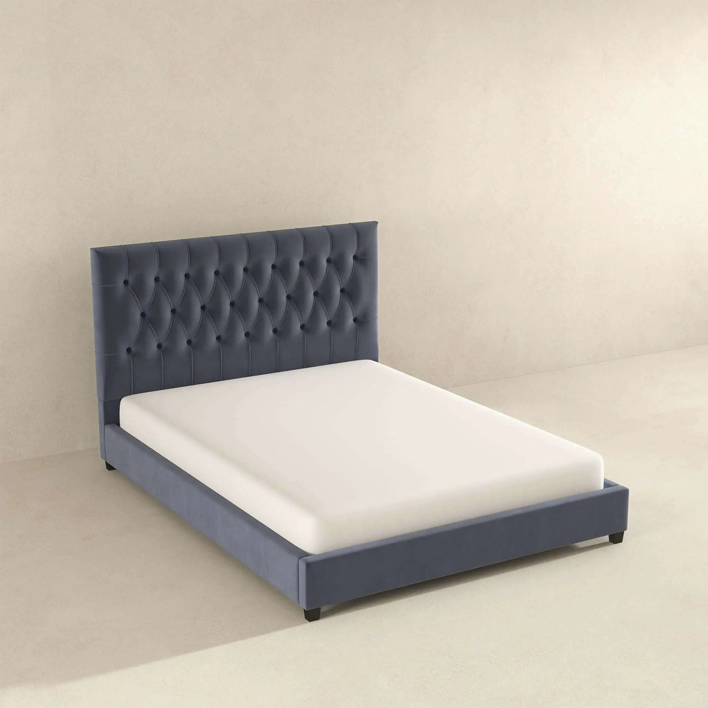 Donald - Mid-Century Modern Upholstered Platform Bed by HouseOfZazla