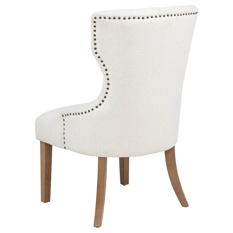 Baney Fabric Upholstered Dining Side Chair Beige and Rustic Grey by Unique Piece Furniture