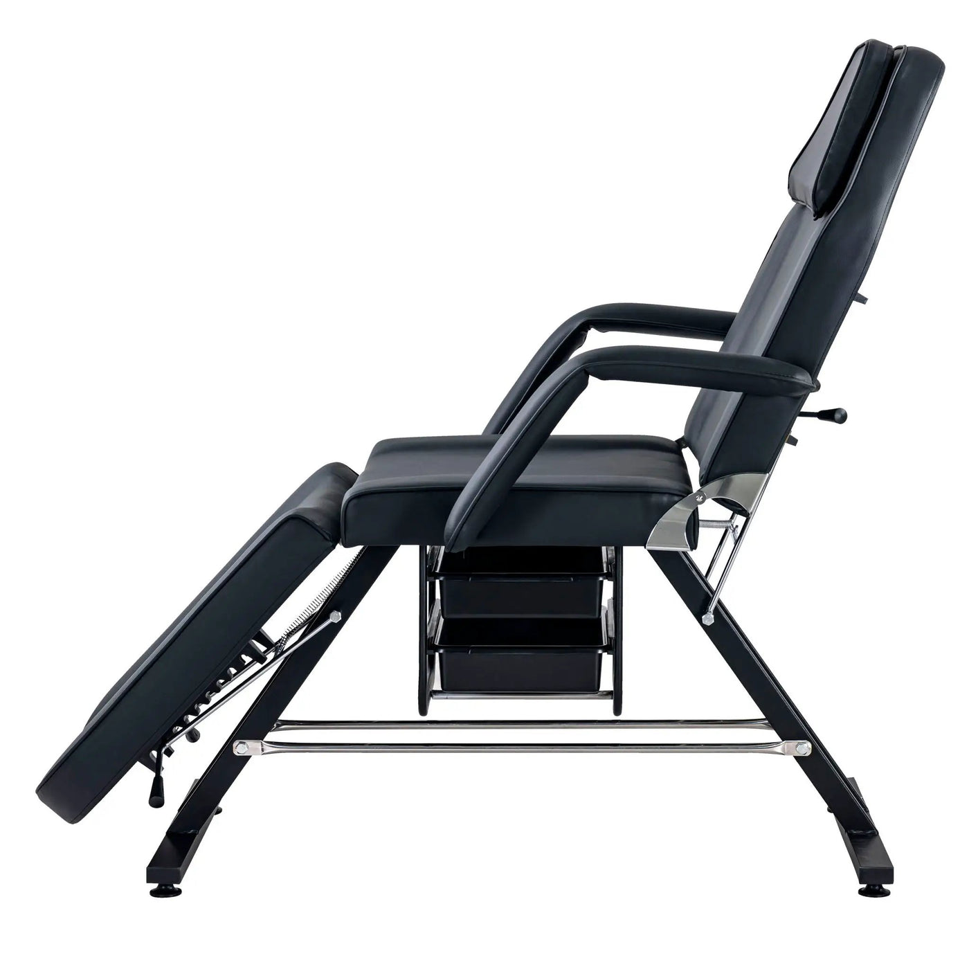 72.8" Massage Salon Tattoo Chair With Two Trays Esthetician Bed With Hydraulic Stool, Multi-Purpose 3-Section Facial Bed Table, Adjustable Beauty Barber Spa Beauty Equipment by HouseOfZazla
