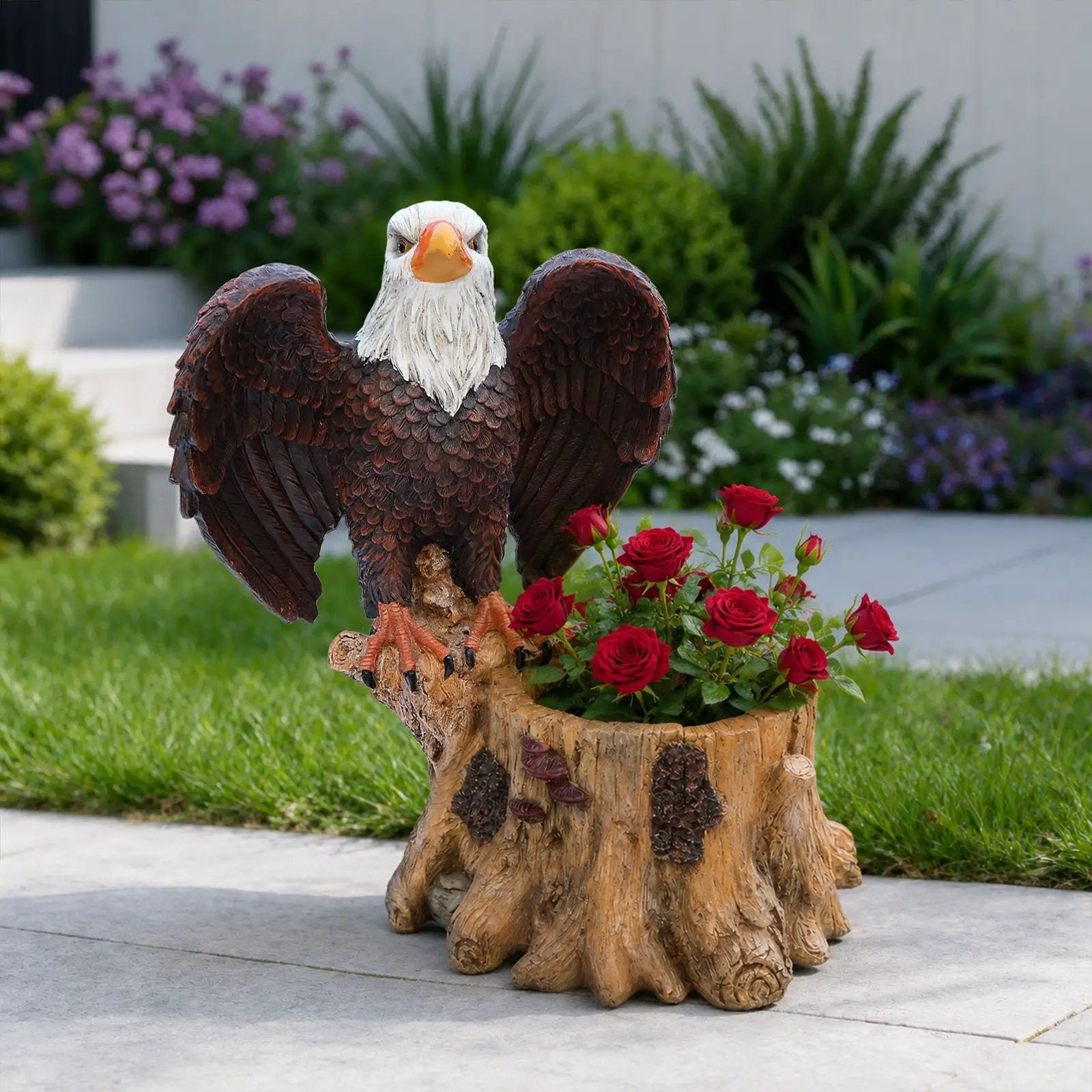 Majestic Eagle with Spread Wings Garden Planter Pot by HouseOfZazla