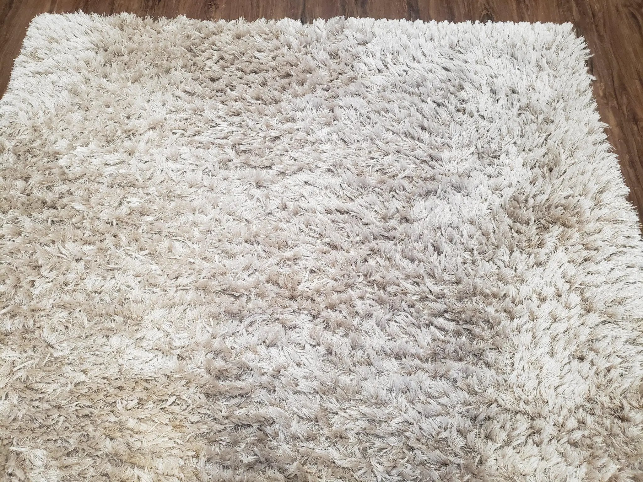 Ivory Shag Rug 6x7, Flokati Carpet, Shaggy Soft Plush Pile Area Rug, Modern Contemporary by Jewel Rugs