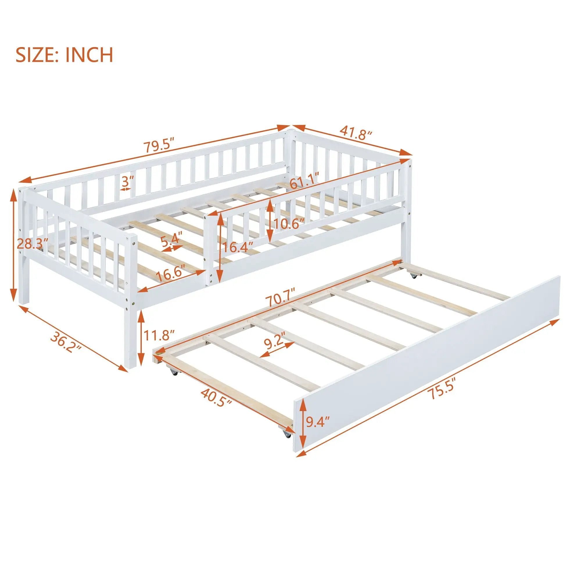 Multi Functional Wooden Daybed Bed by Unique Piece Furniture