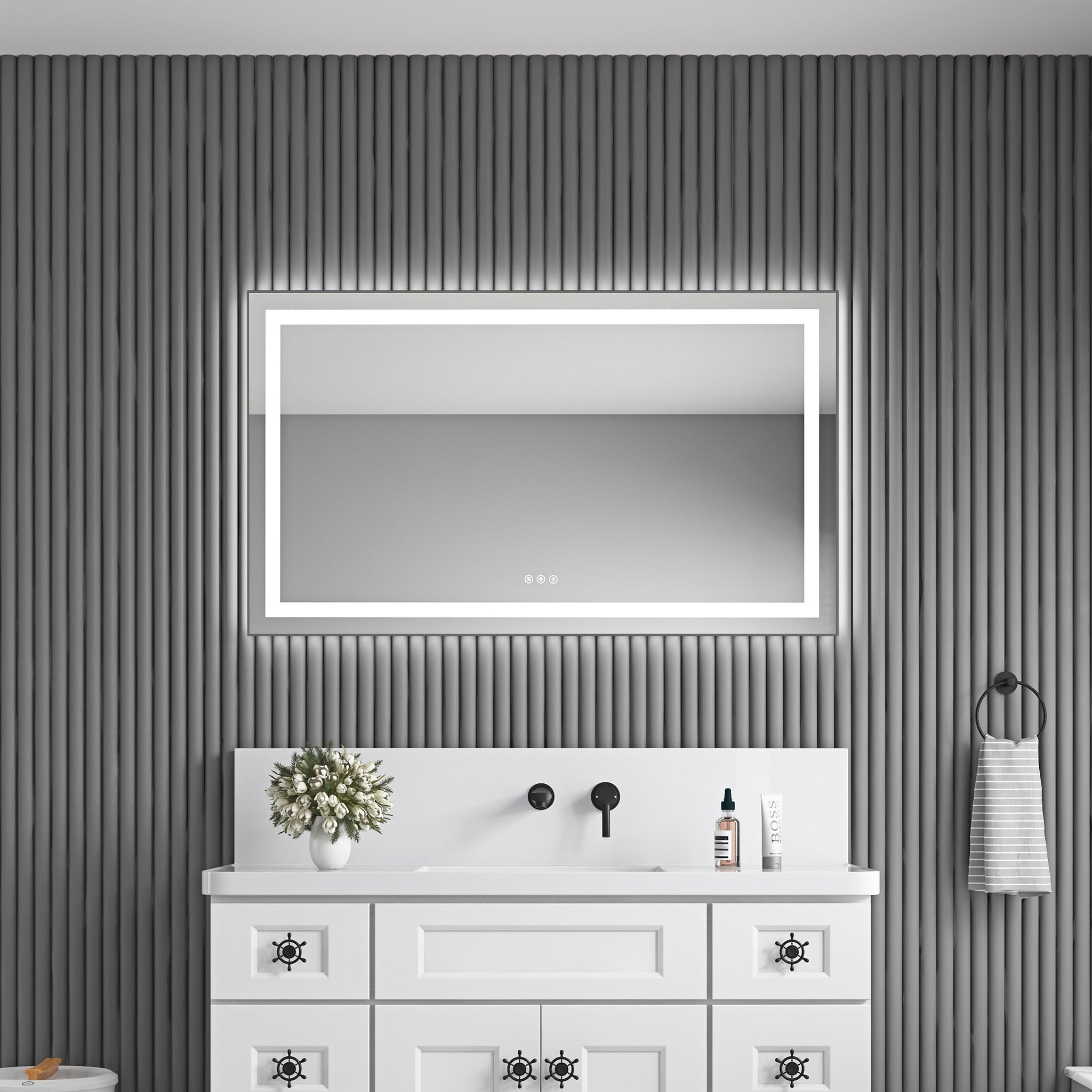 LED Bathroom Mirror with Front and Backlight by HouseOfZazla