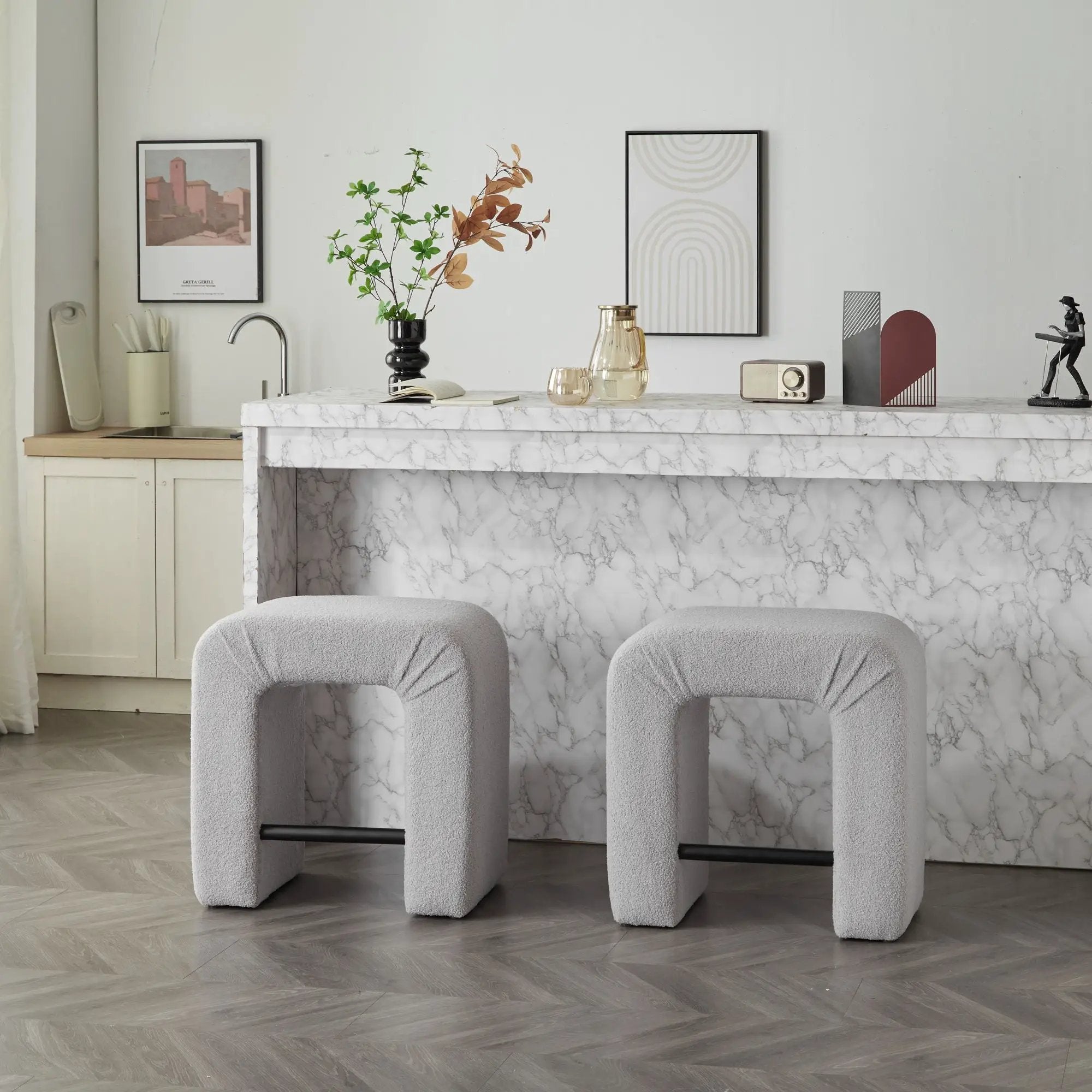 Boucle Stool (Set of 2) by HouseOfZazla