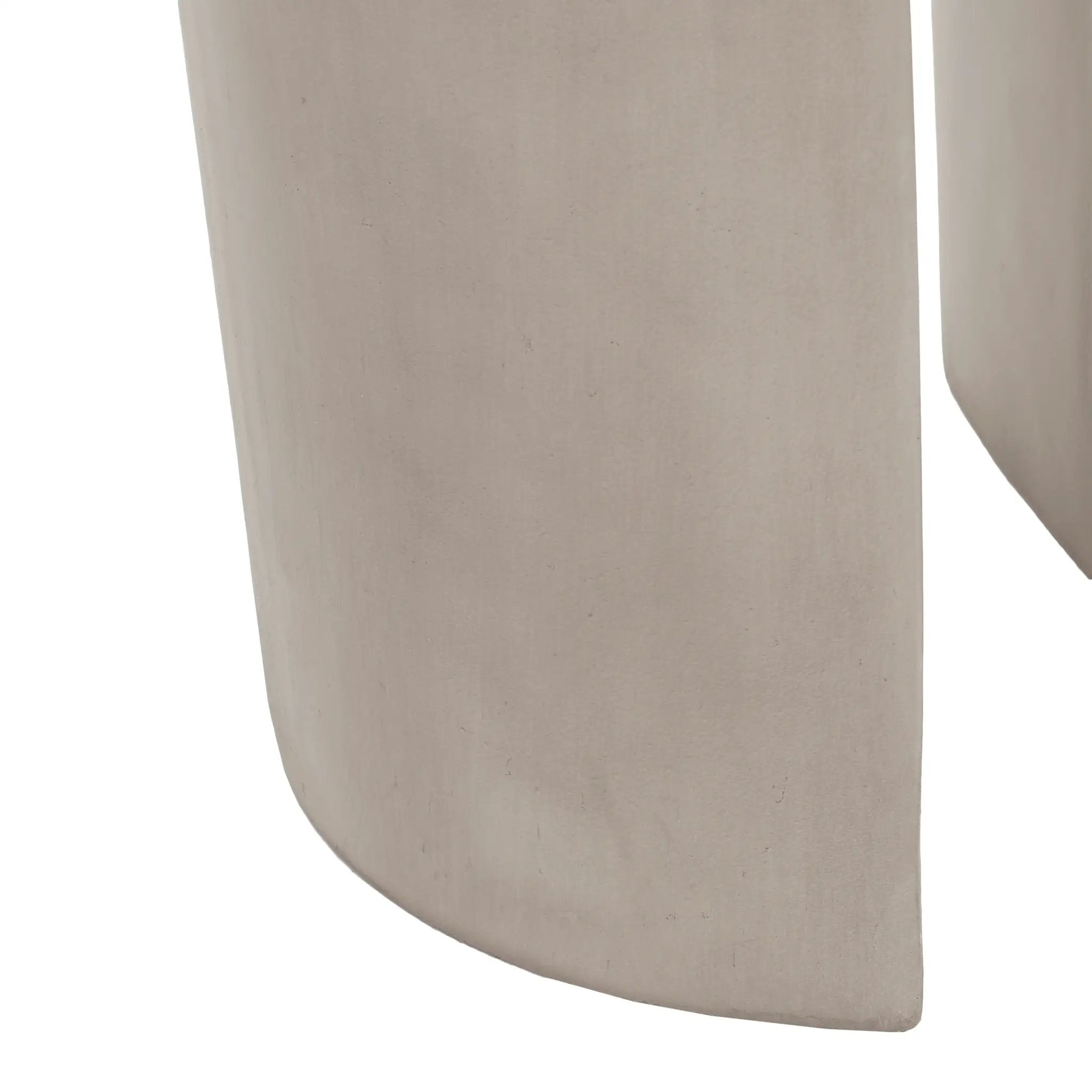 Outdoor MGO Round U-Shape Side Table Light Grey by HouseOfZazla