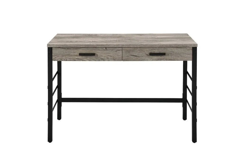 Disho - Writing Desk With USB - Light Weathered Oak & Black by Unique Piece Furniture
