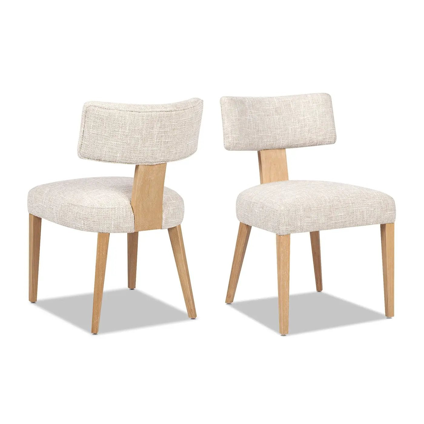 Louise - Split Back Upholstered Dining Side Chair (Set of 2) - Travertine Beige by HouseOfZazla
