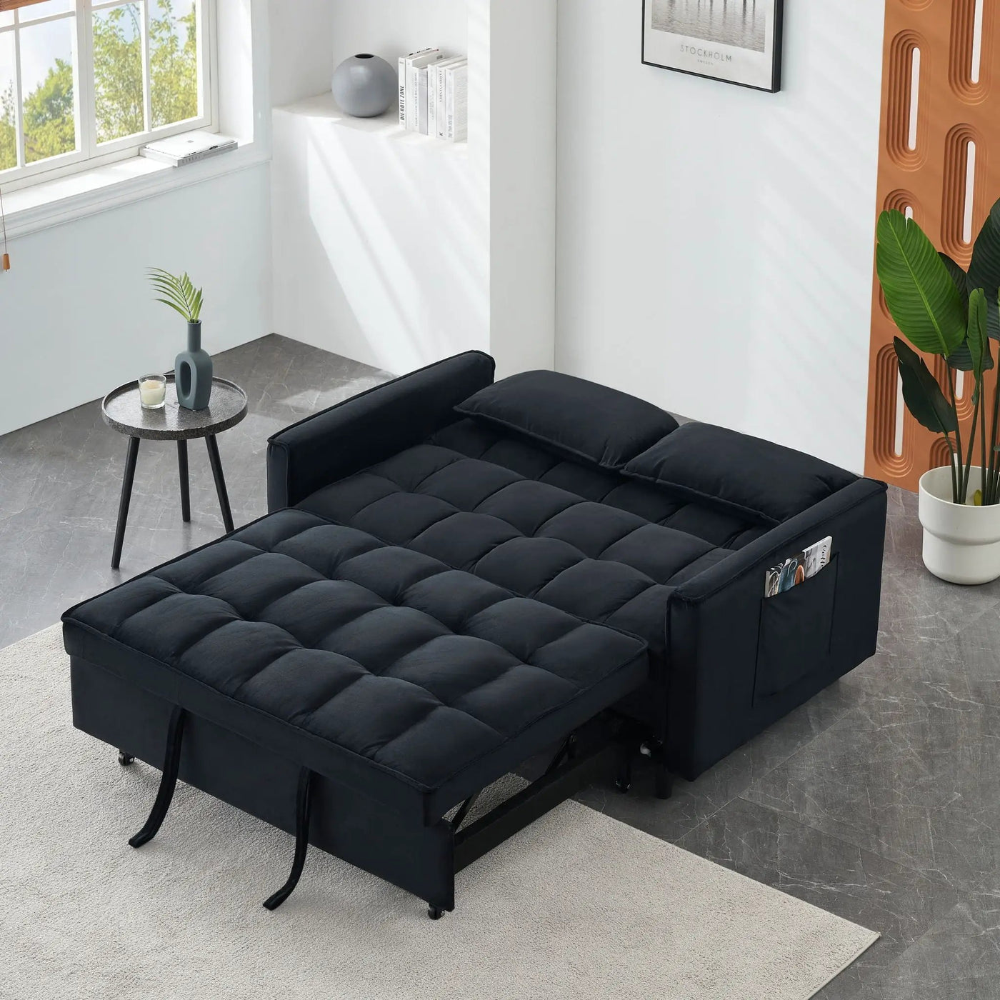Sofa Bed With Pockets, 3 In 1 Convertible For Living Room by HouseOfZazla