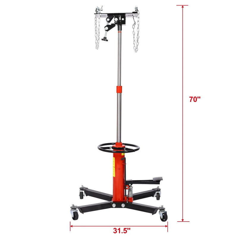 Hydraulic 2 Stage Transmission Jack, Swivel - Red by HouseOfZazla