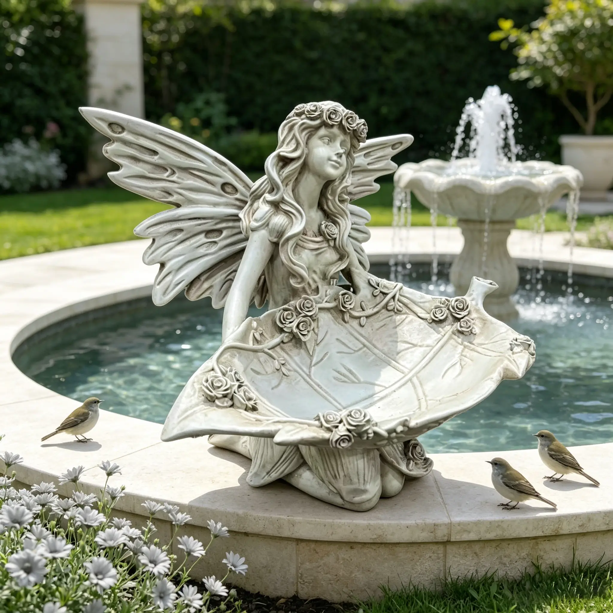 12.80" High Garden Fairy Figurine with Leaf Tray by HouseOfZazla