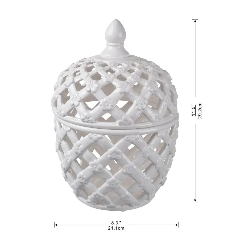 Ballas - Bird Lidded Jar - White by HouseOfZazla