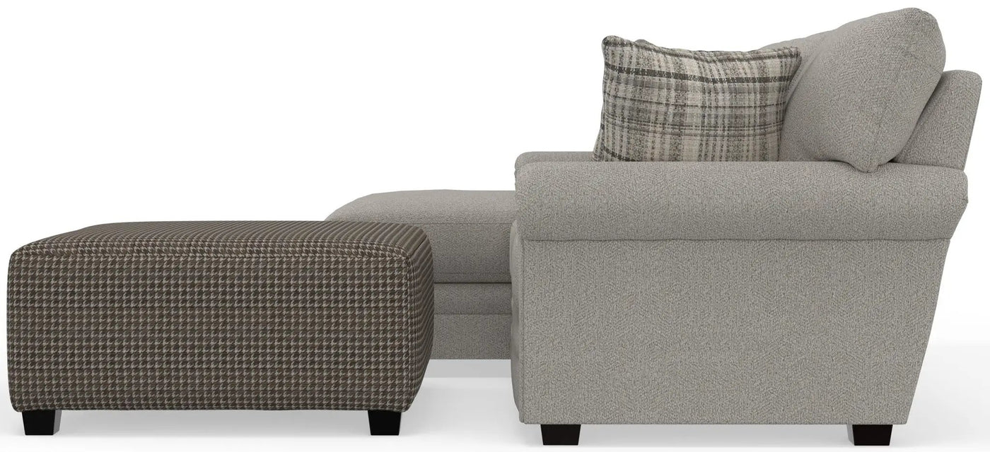 Livingston - Sectional With Comfort Coil Seating, 40" Cocktail Ottoman And Accent Pillows Included by Unique Piece Furniture