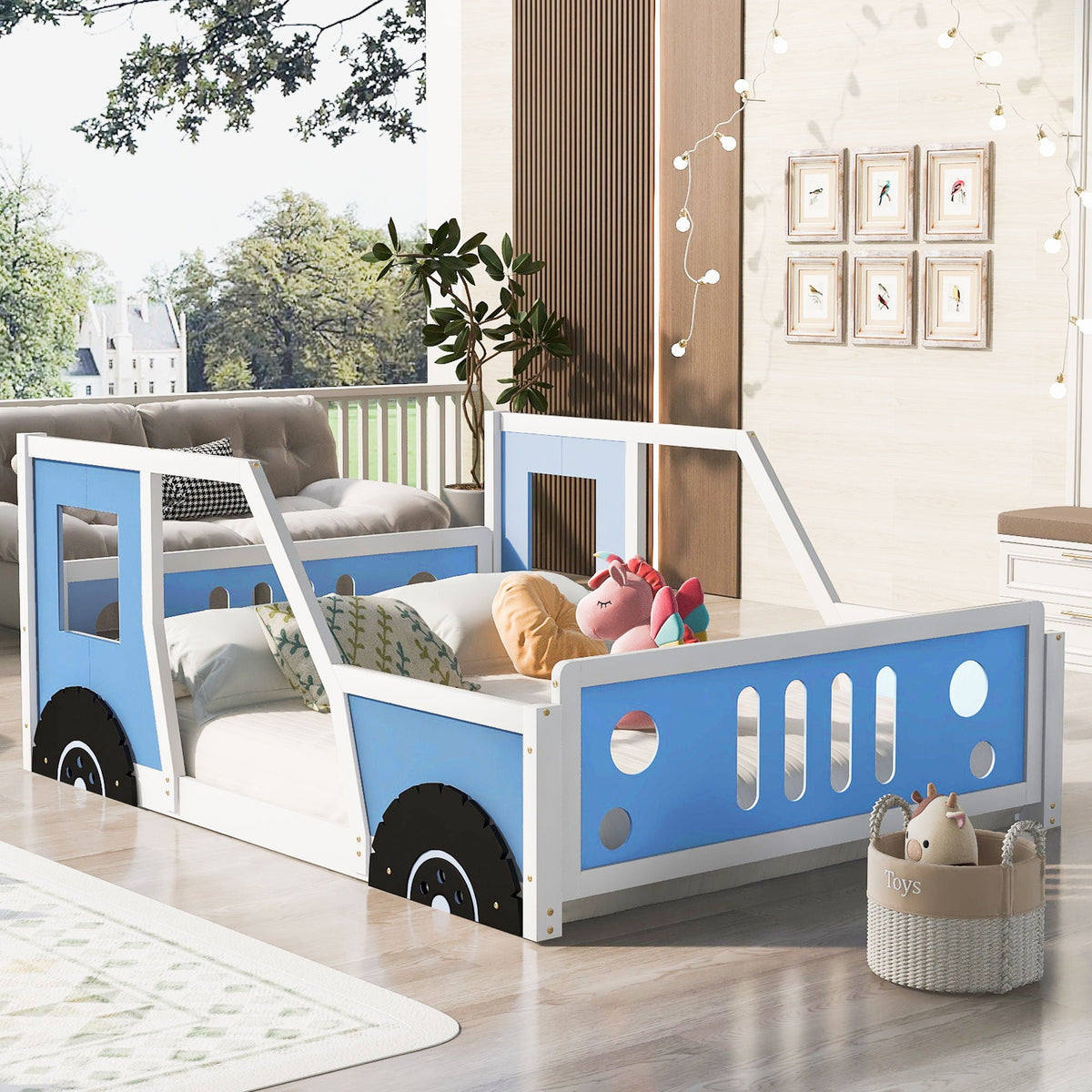 Classic Car Shaped Platform Bed with Wheels - Twin or Full Size, photo 24 of 40