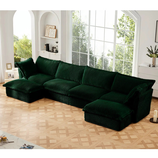 Slipcovered U Shape Sectional Sofa