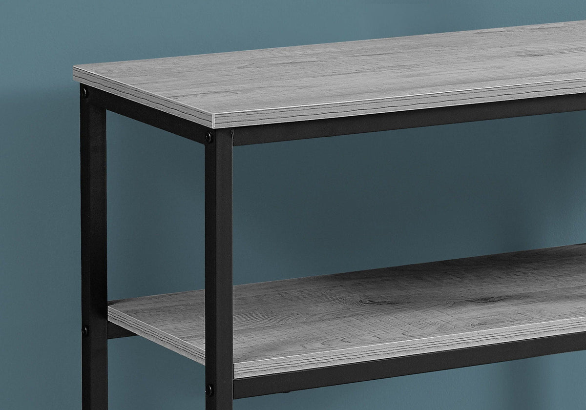 Gray Accent Console Table with Wood & Metal Frame - Contemporary Entryway, photo 3 of 4