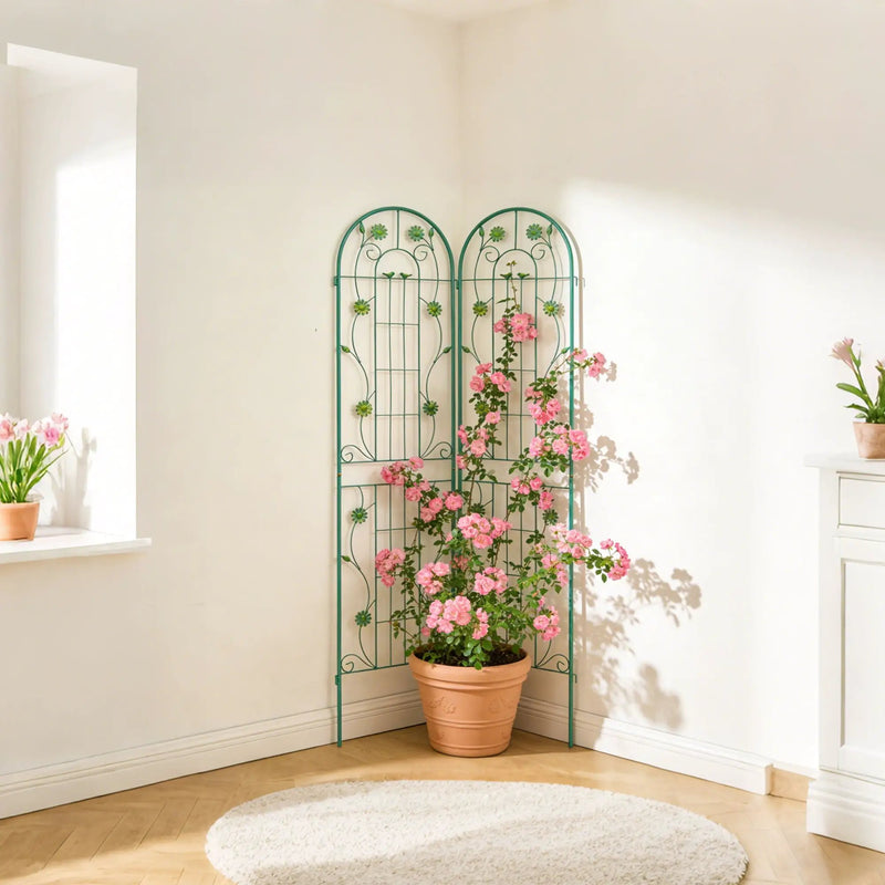 Metal Garden Trellis Rustproof Trellis For Climbing Plant Outdoor Flower Support by Unique Piece Furniture