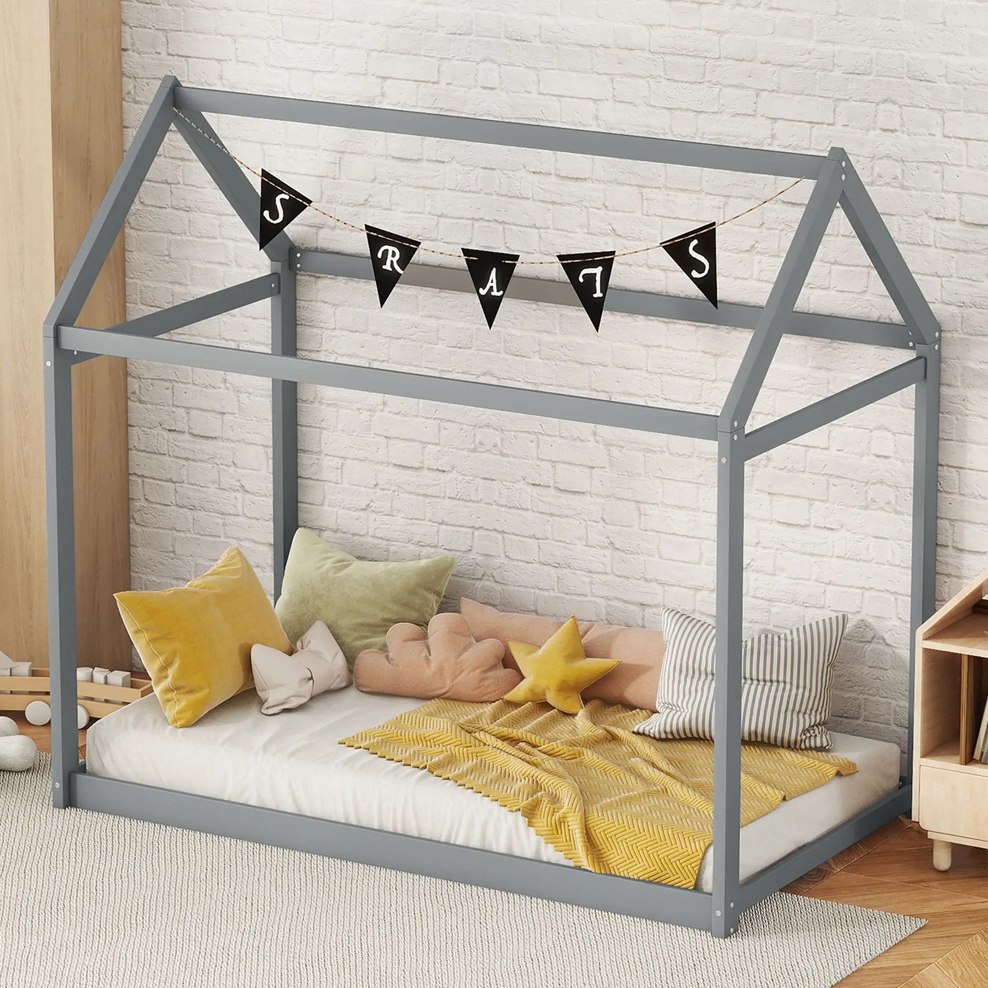 Wooden House Shaped Bed by Unique Piece Furniture