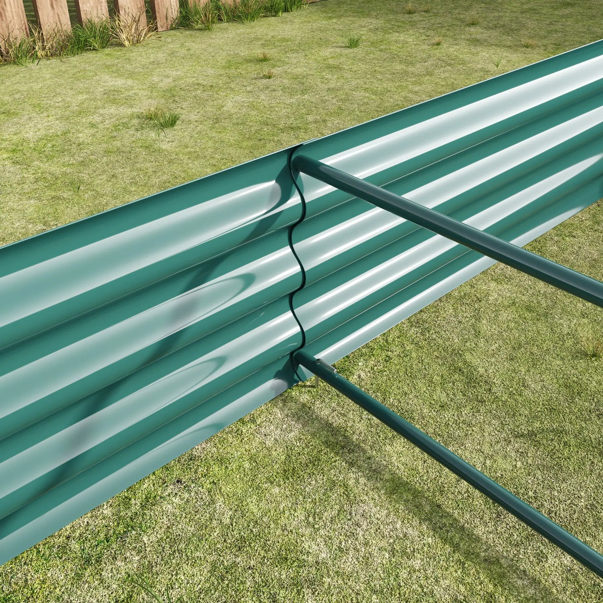 Raised Garden Bed Kit - Metal Raised Bed Garden 7.6x3.7x0.98ft by HouseOfZazla