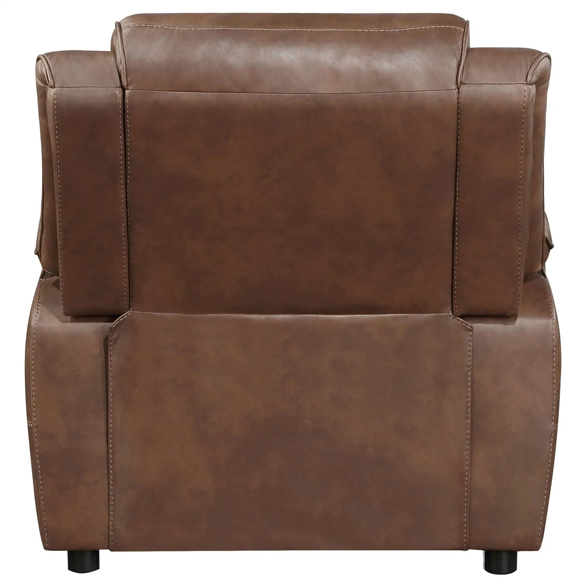 Ellington Upholstered Padded Arm Accent Chair Dark Brown by Unique Piece Furniture
