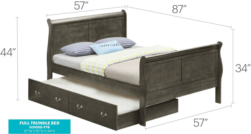 Elegant Trundle Bed With Timeless Charm by Unique Piece Furniture