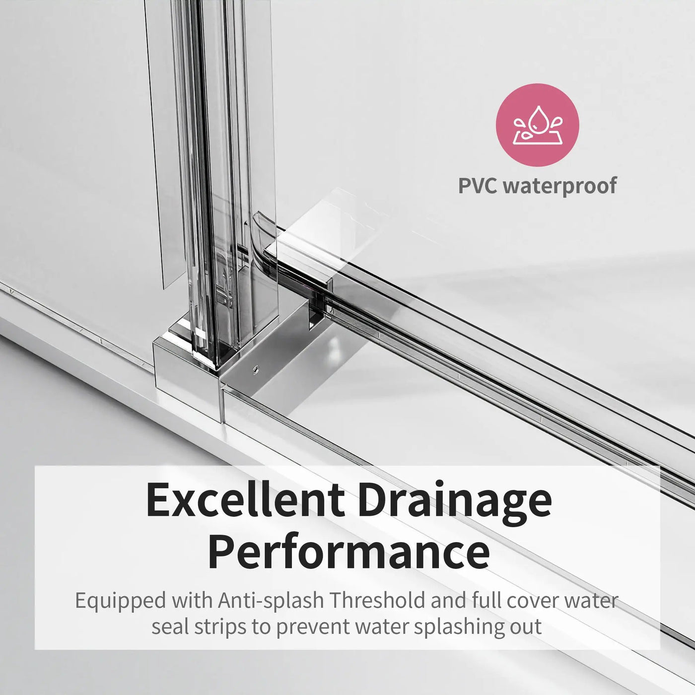 Frameless Sliding Shower Door With Soft- Close, 3 / 8" Tempered Glass by HouseOfZazla