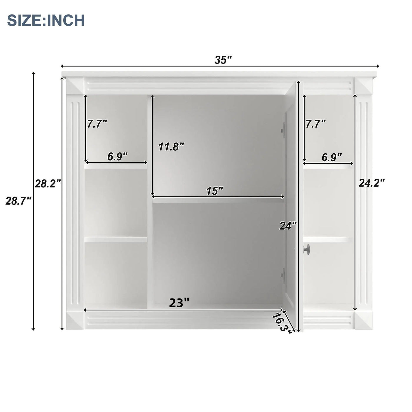 Wall Mounted Bathroom Storage Cabinet With Mirror by HouseOfZazla