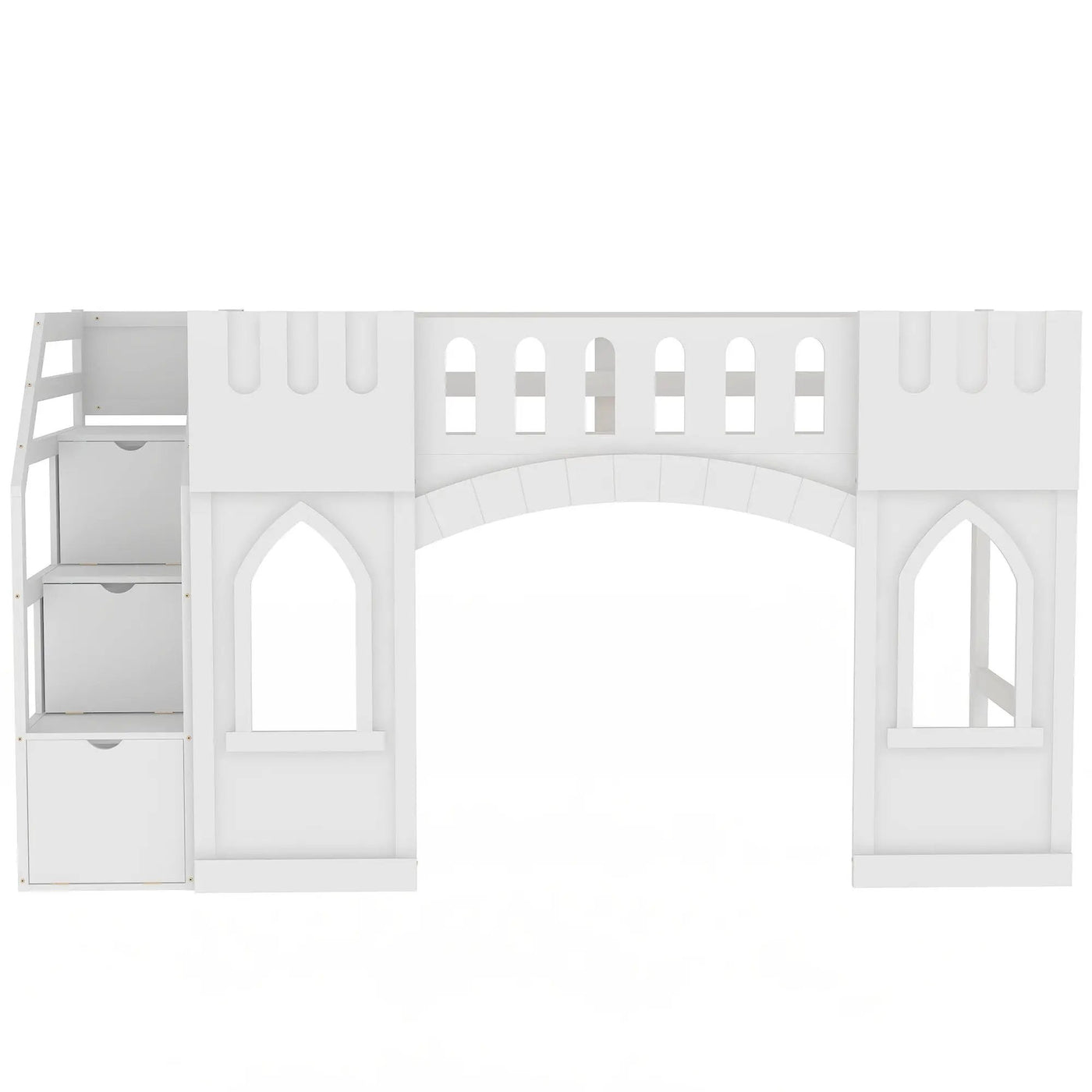 Loft Bed With Storage Staircase And Windows by HouseOfZazla